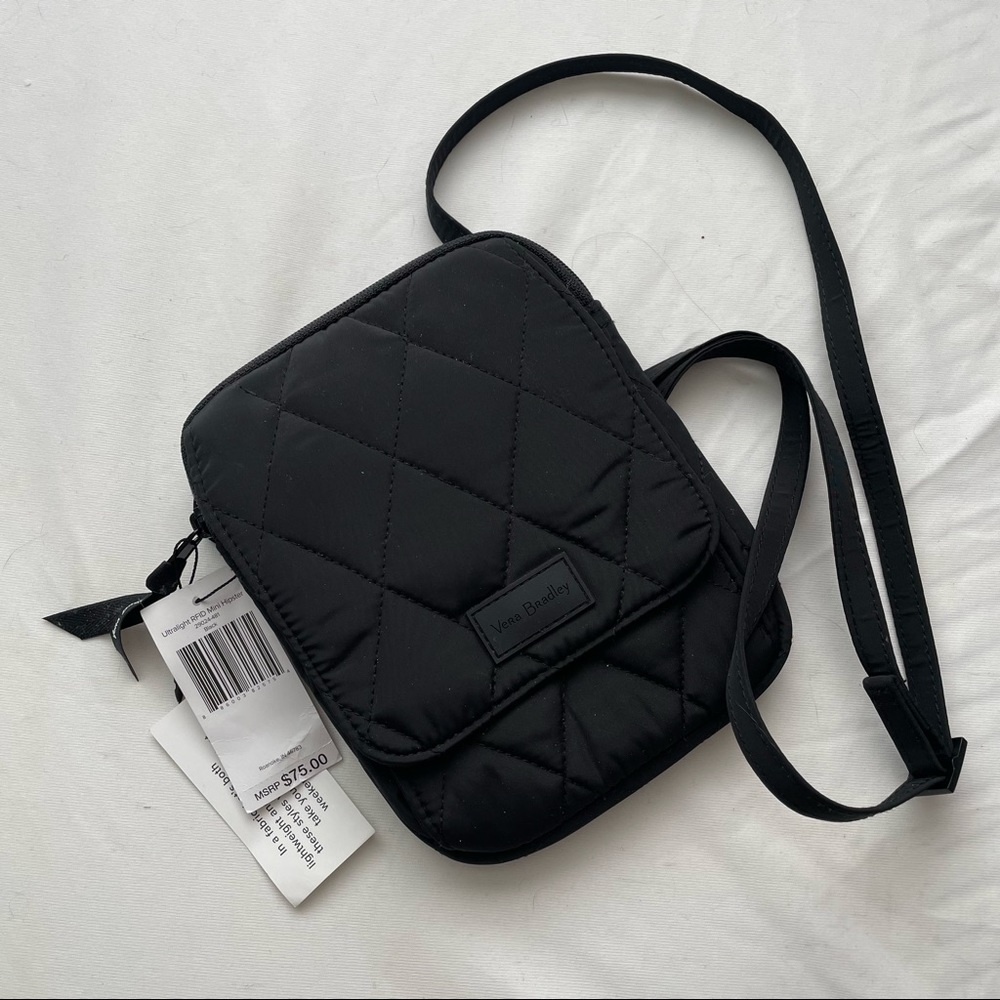 NWT Vera Bradley black crossbody bag